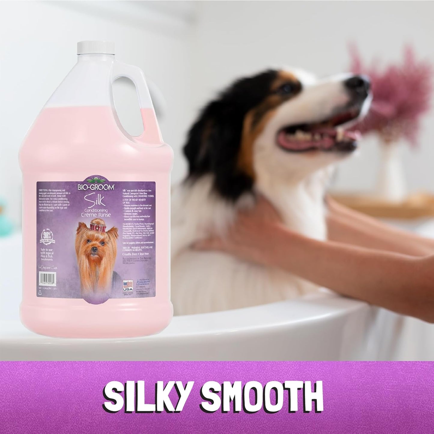Silk Creme Rinse Dog Hair Conditioner, 5 Gallons | Puppy Conditioner & Detangler for Dogs, Adds Moisture to Skin & Coat, Cruelty Free Product, Made in USA
